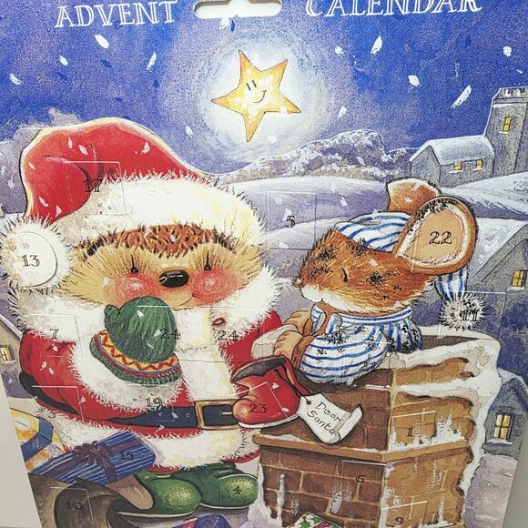 Vtg Christmas Advent Calendar Santa Teddy Bear Christmas Mouse Gordon Fraser - Picture 2 of 5